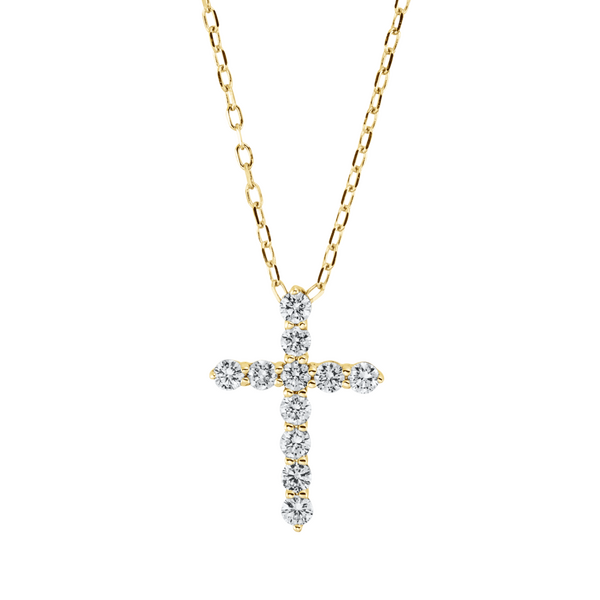 Brogle Selection Spirit gold chain with cross pendant