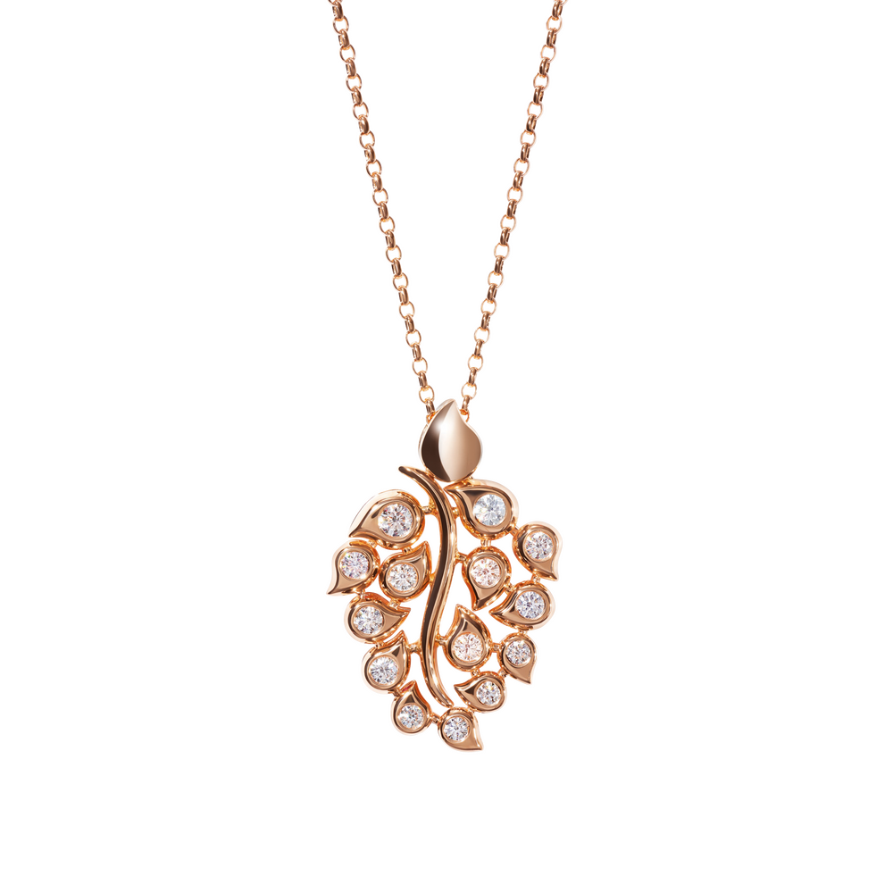 Tamara Comolli Snowflakes Classic Blush Leaf Pendant