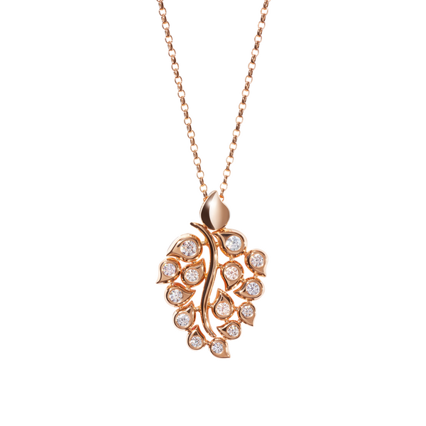 Tamara Comolli Snowflakes Classic Blush Leaf Pendant