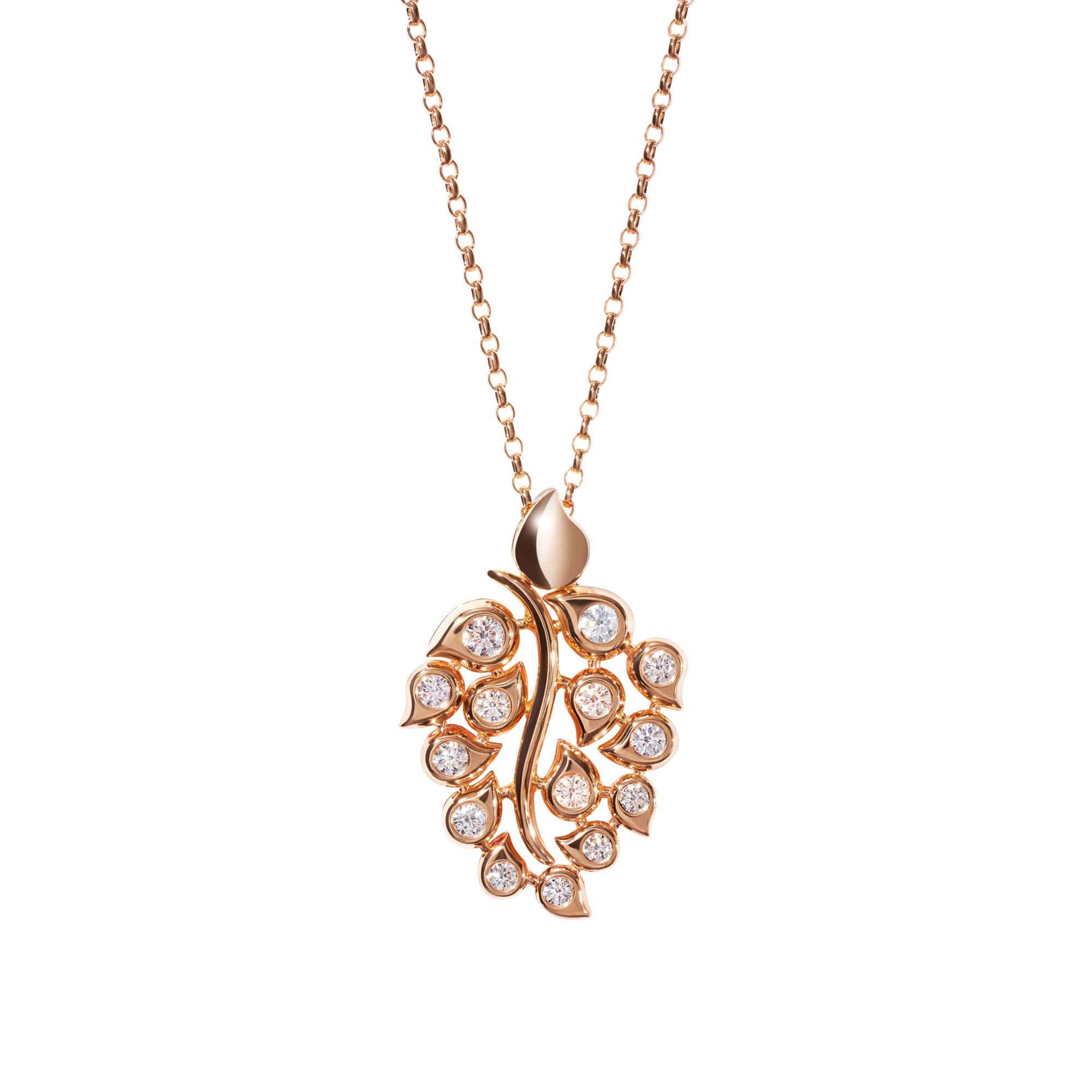 Tamara Comolli Snowflakes Classic Blush Leaf Pendant Tamara Comolli Snowflakes Classic Blush Leaf Pendant