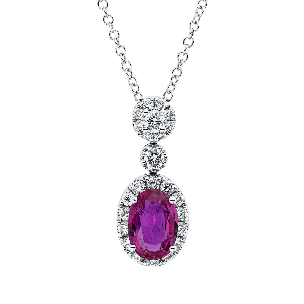 Brogle Classic Kette mit Rubinanhänger