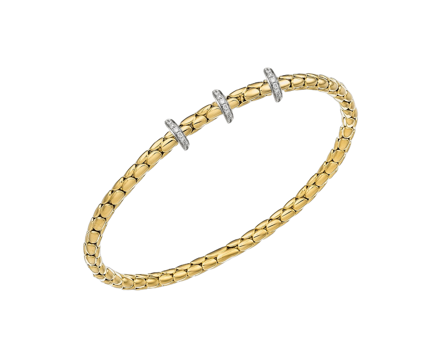 Chimento Stretch Spring Two-Tone Flexible Bracelet