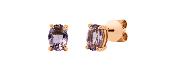 Brogle Classic amethyst stud earrings