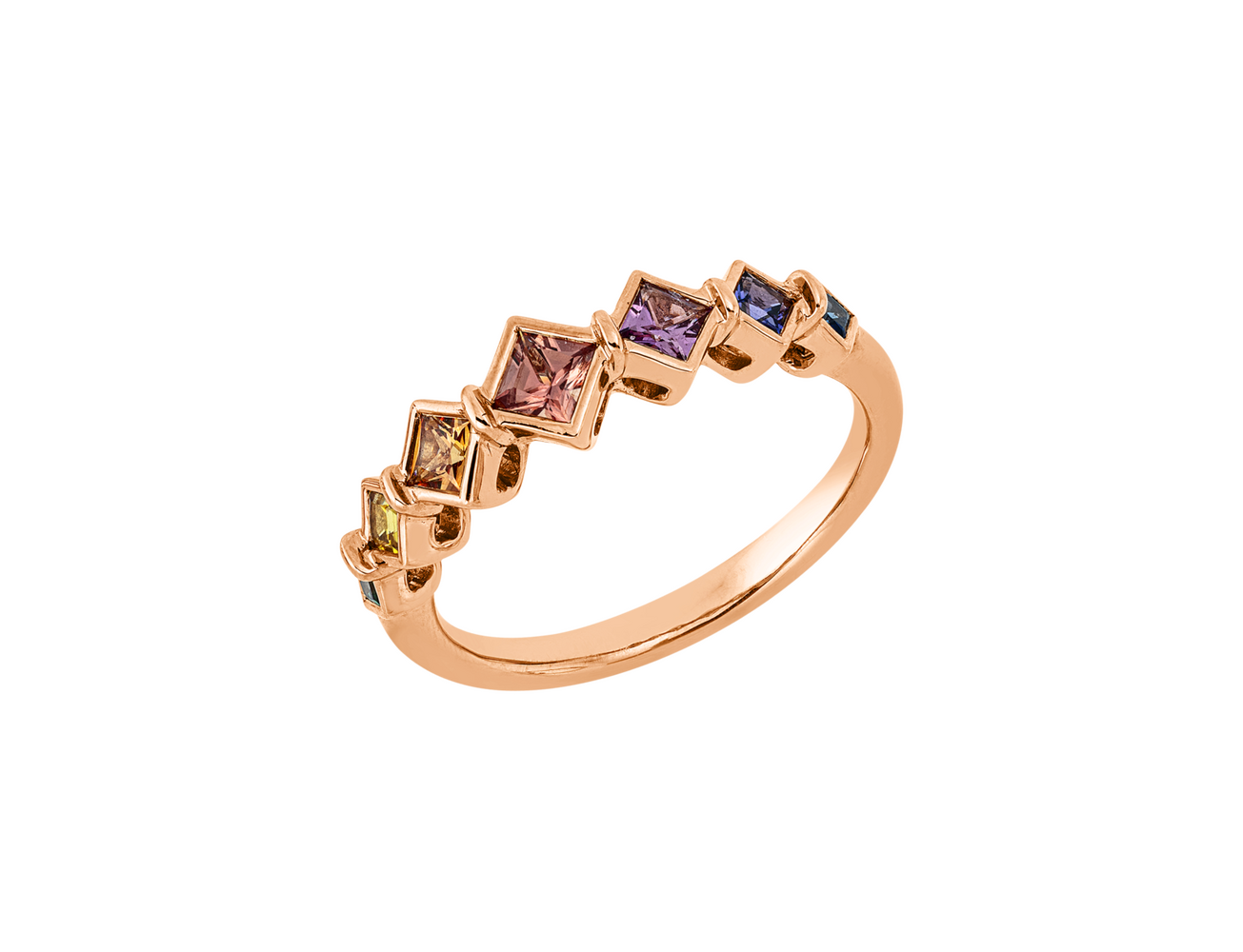 Brogle Classic Sapphire Ring Rainbow