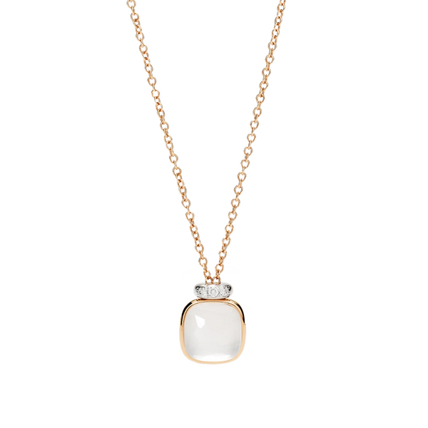 Pomellato Nudo Mini Milchquarz Halskette mit Anhänger Pomellato Nudo Mini Milchquarz Halskette mit Anhänger