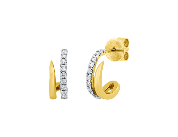 Brogle Classic Bicolor diamond stud earrings