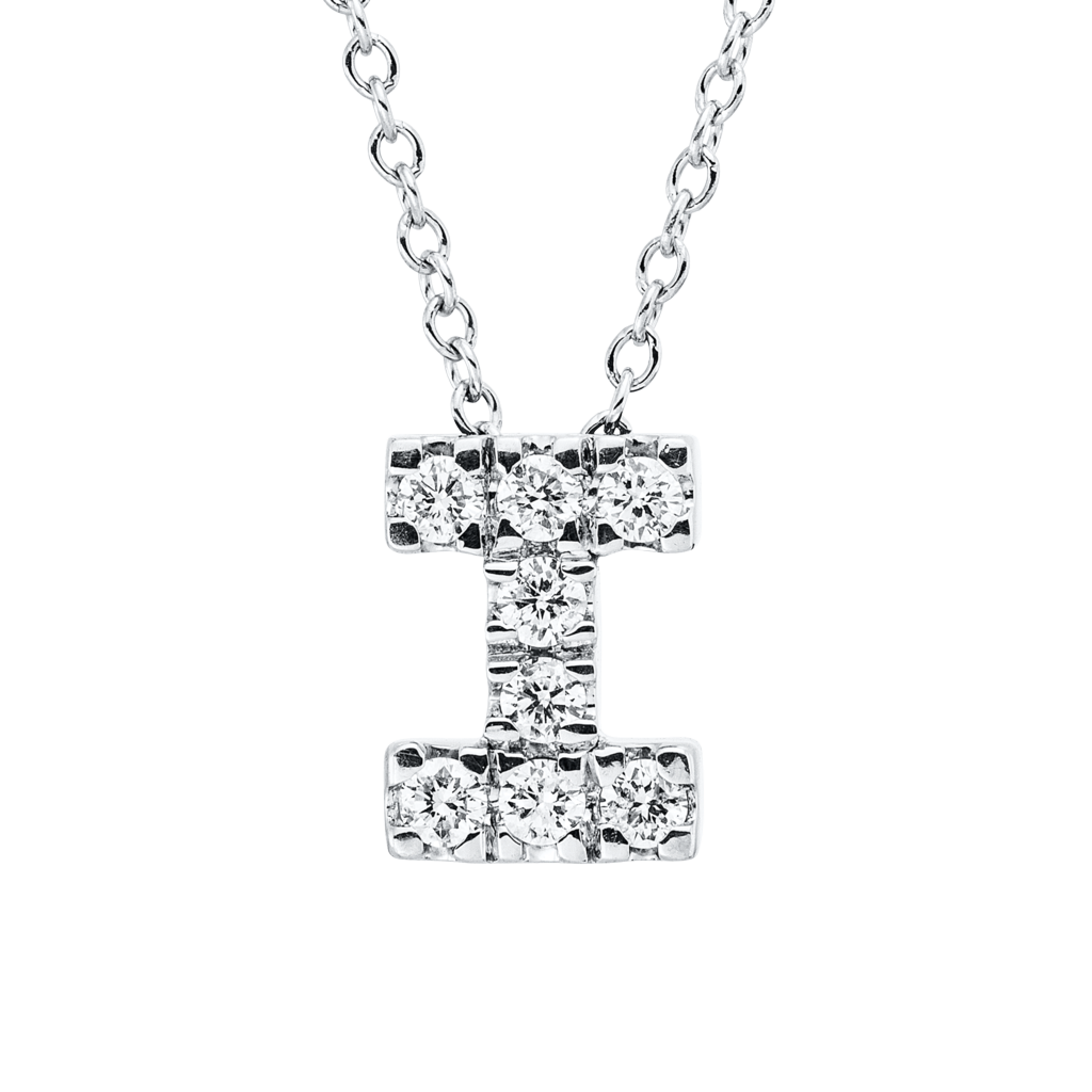 Brogle Classic Kette mit Diamantbuchstaben I Brogle Classic Kette mit Diamantbuchstaben I