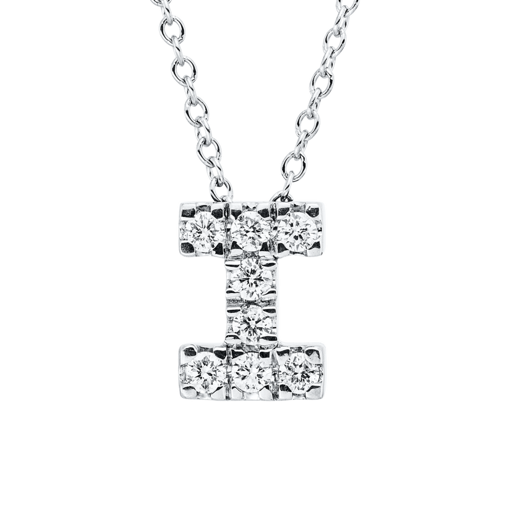Brogle Classic Kette mit Diamantbuchstaben I Brogle Classic Kette mit Diamantbuchstaben I