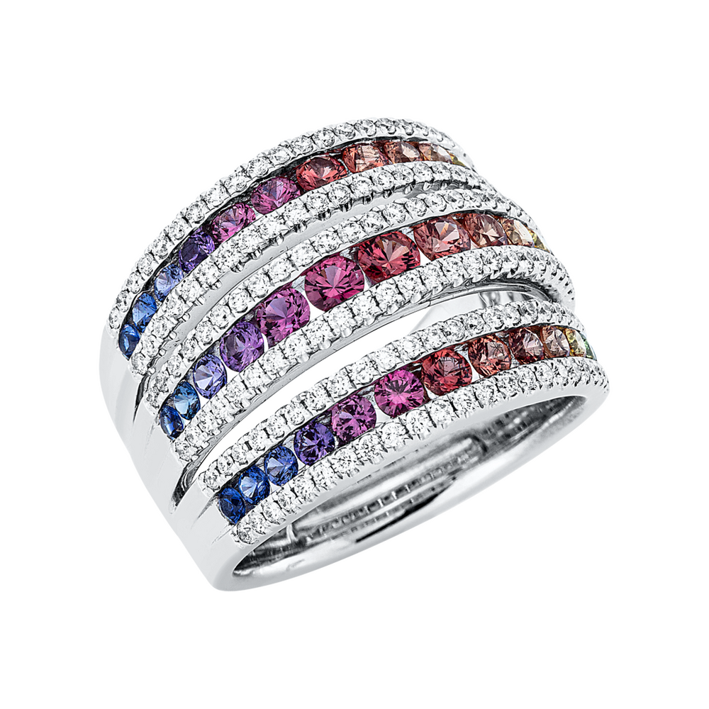 Brogle Selection Rainbow sapphire ring