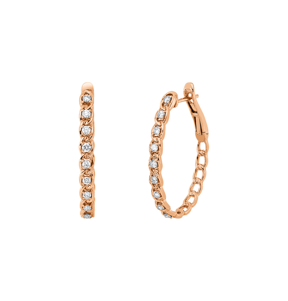 Brogle Selection diamond hoop earrings Brogle Selection diamond hoop earrings