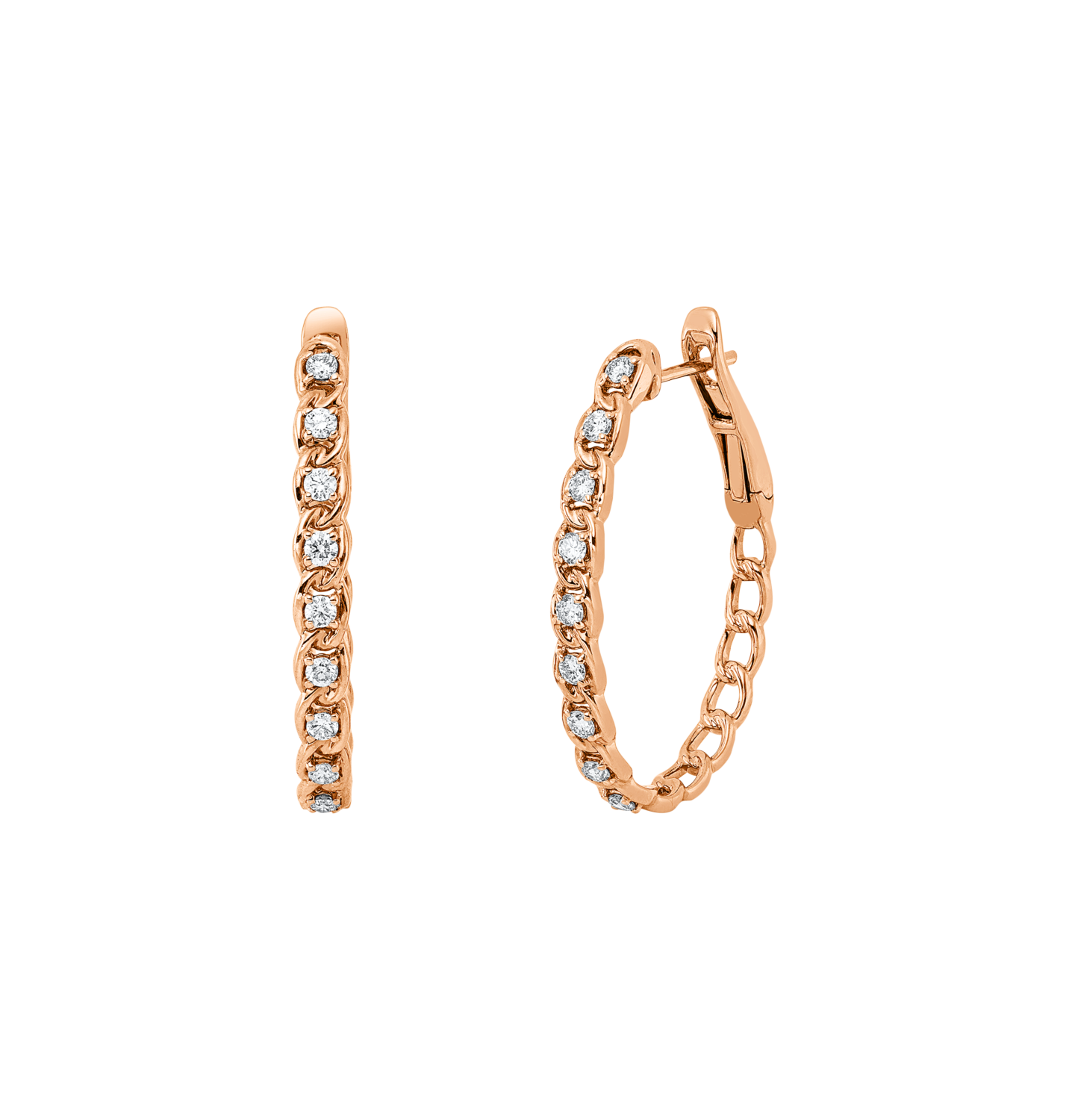 Brogle Selection diamond hoop earrings Brogle Selection diamond hoop earrings