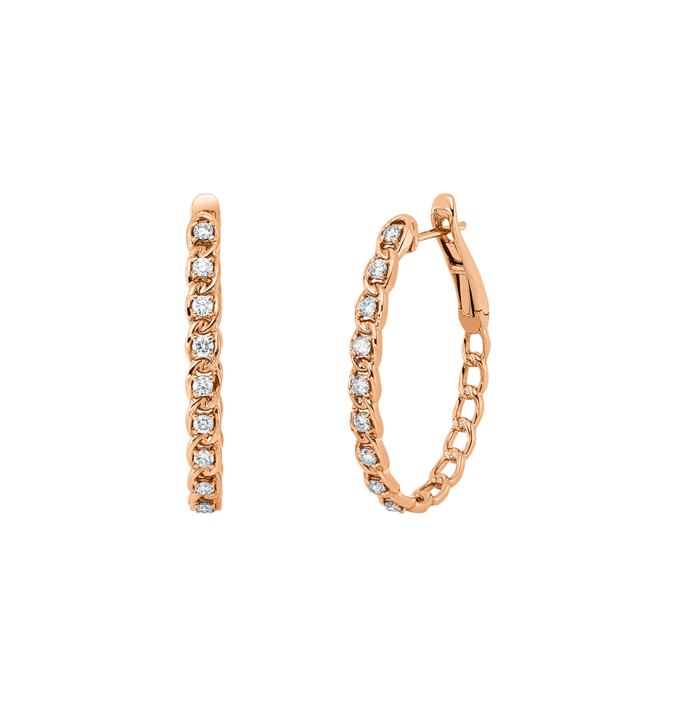 Brogle Selection diamond hoop earrings Brogle Selection diamond hoop earrings