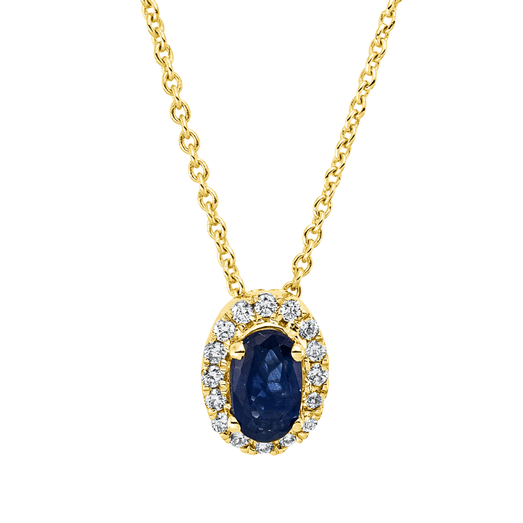 Brogle Classic necklace with sapphire pendant Brogle Classic necklace with sapphire pendant