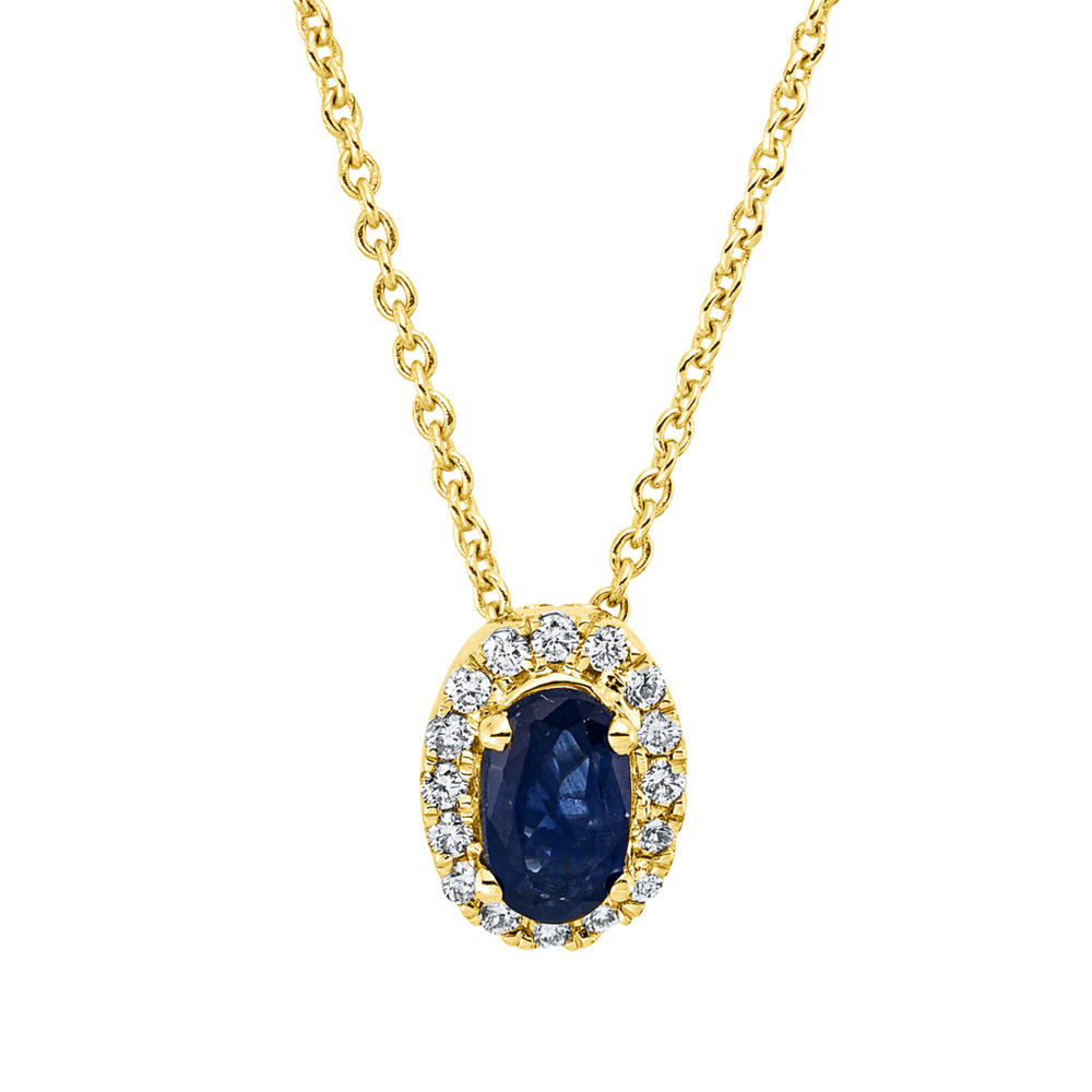 Brogle Classic necklace with sapphire pendant Brogle Classic necklace with sapphire pendant