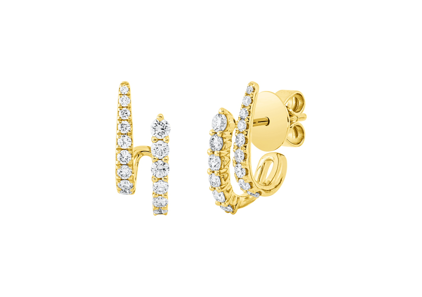 Brogle Classic diamond hoop earrings Brogle Classic diamond hoop earrings