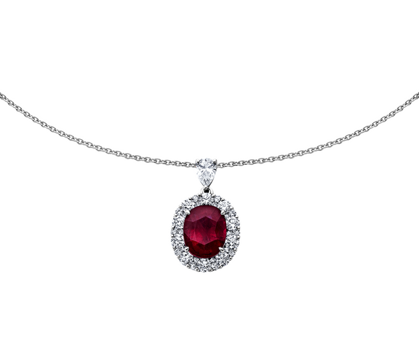 Brogle Selection necklace with ruby pendant Brogle Selection necklace with ruby pendant