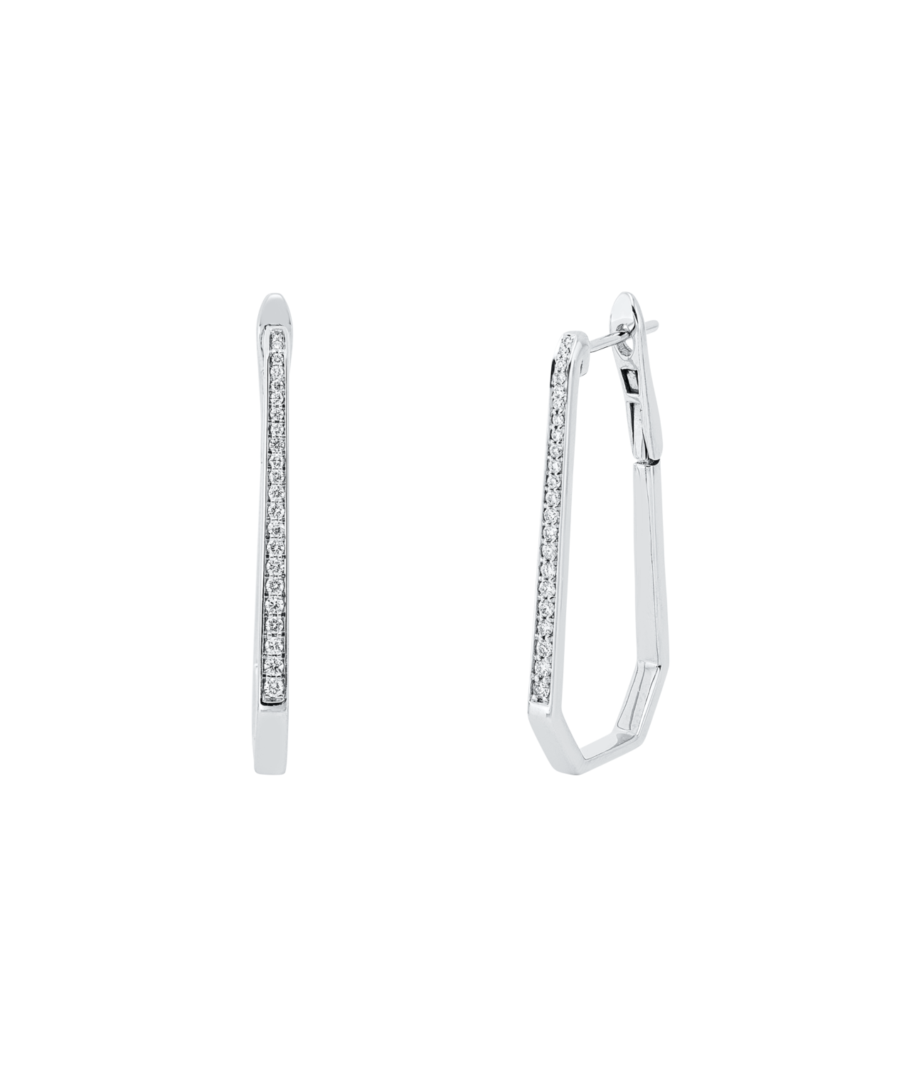 Brogle Classic diamond hoop earrings Brogle Classic diamond hoop earrings