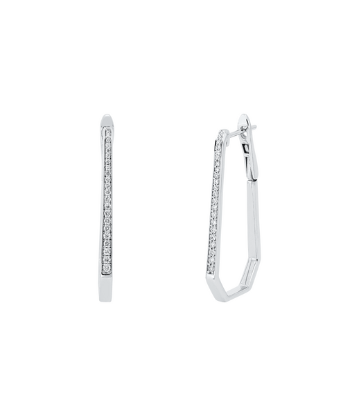 Brogle Classic diamond hoop earrings Brogle Classic diamond hoop earrings