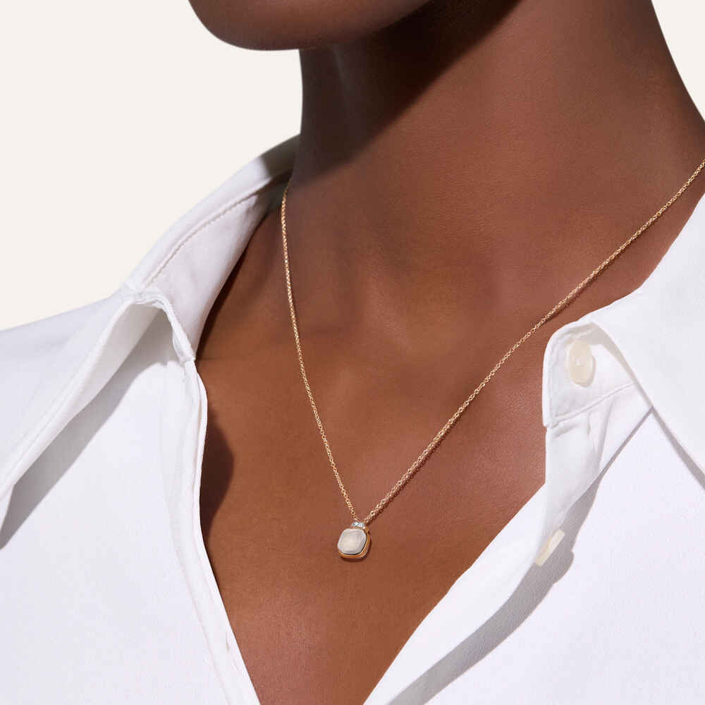 Pomellato Nudo milk quartz necklace with Pendant