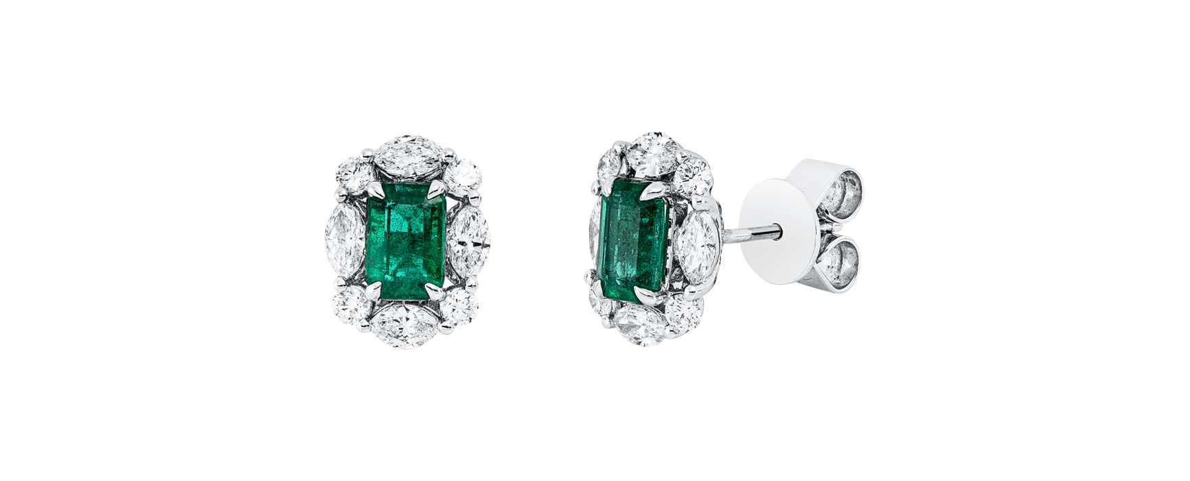 Brogle Selection emerald stud earrings