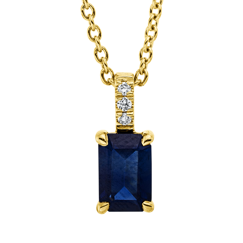 Brogle Classic necklace with sapphire pendant Brogle Classic necklace with sapphire pendant