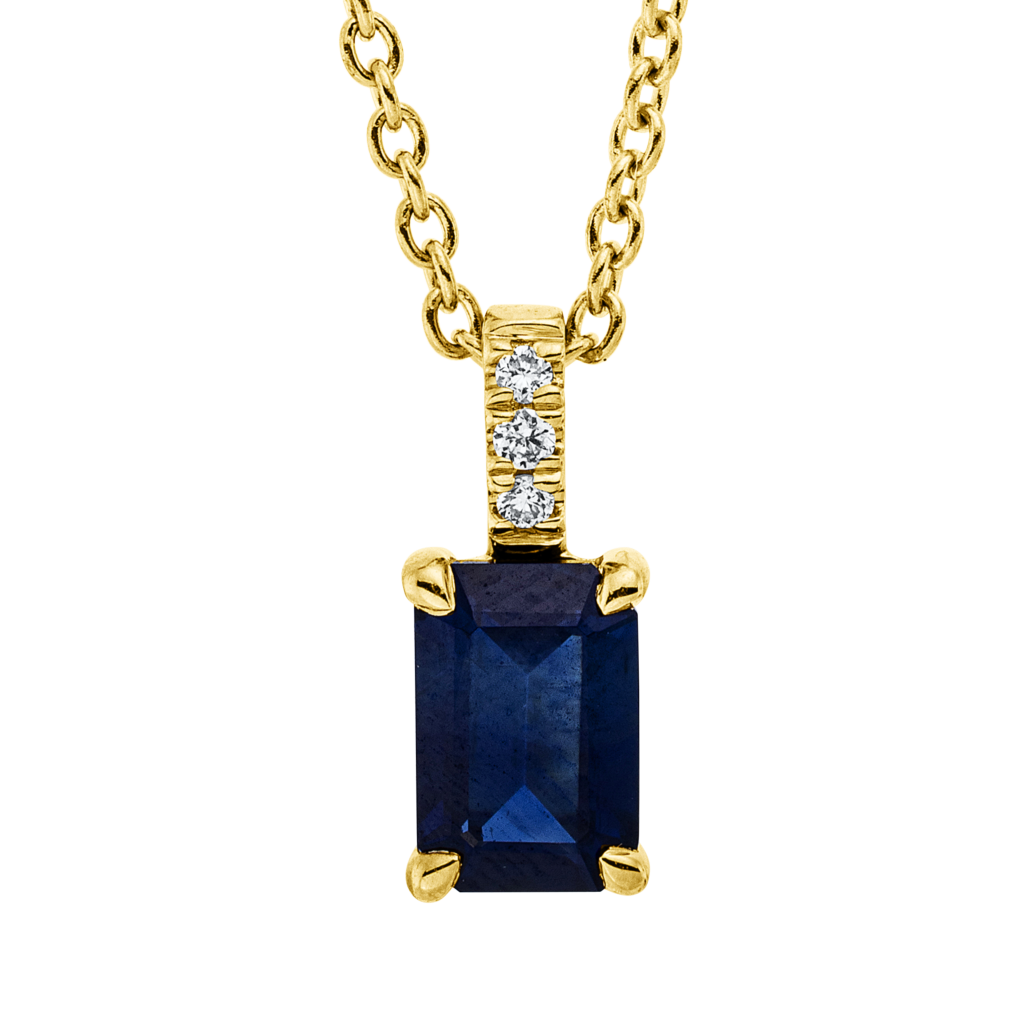 Brogle Classic necklace with sapphire pendant Brogle Classic necklace with sapphire pendant