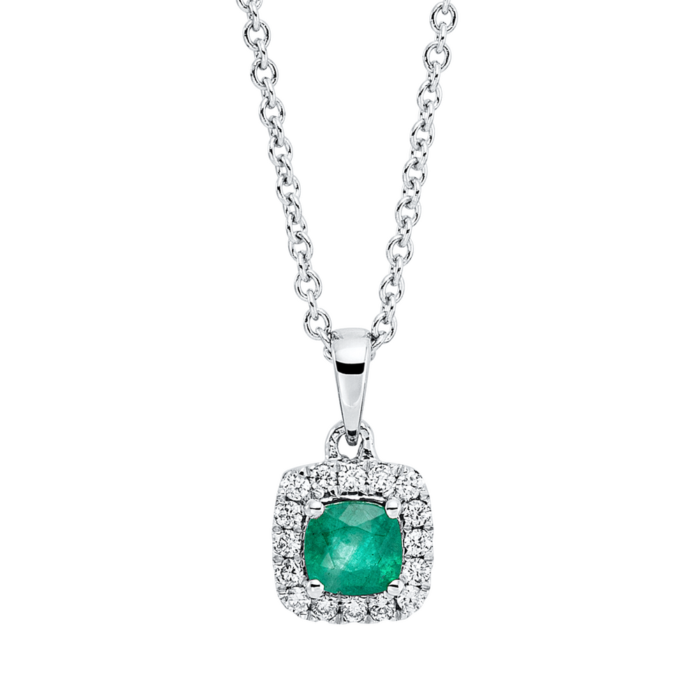 Brogle Classic gold chain with emerald pendant