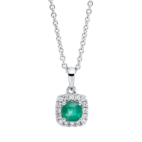 Brogle Classic gold chain with emerald pendant