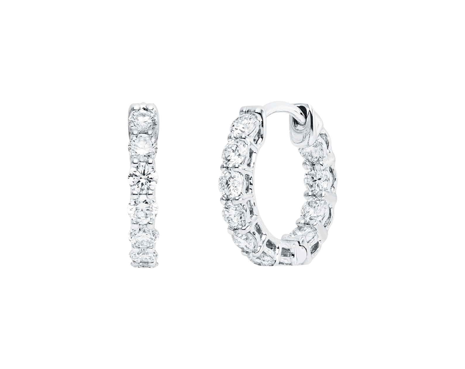 Brogle Classic diamond hoop earrings Brogle Classic diamond hoop earrings