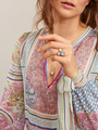Tamara Comolli Bouton blauer Chalcedon L Ring Tamara Comolli Bouton blauer Chalcedon L Ring