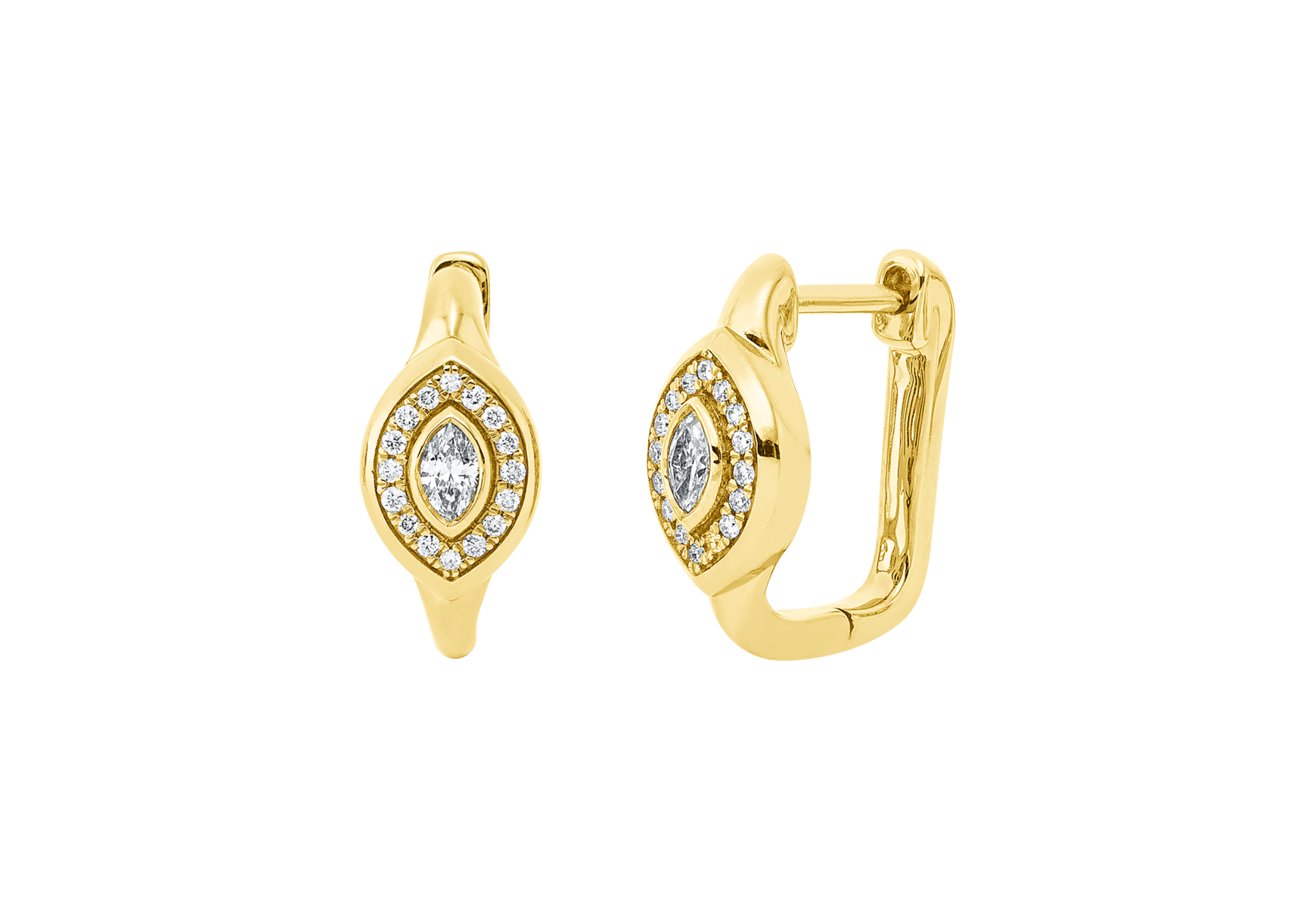 Brogle Classic diamond hoop earrings Brogle Classic diamond hoop earrings