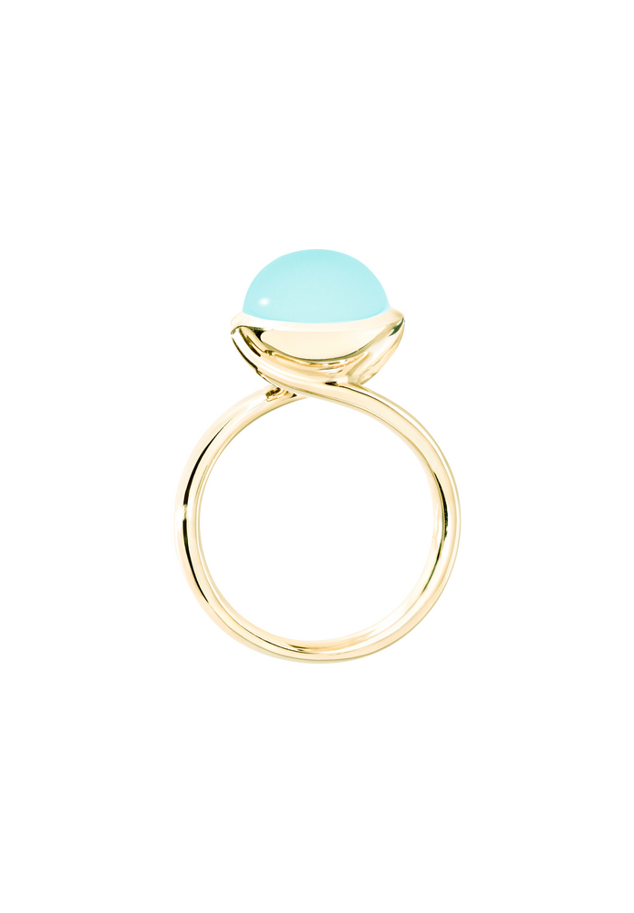 Tamara Comolli Bouton Aqua-Chalcedon Ring