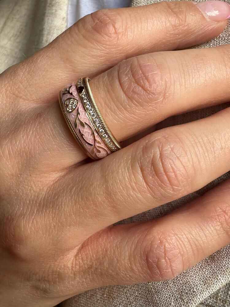 Wellendorff Edel-Vergissmeinnicht. Nude mit Herz Ring