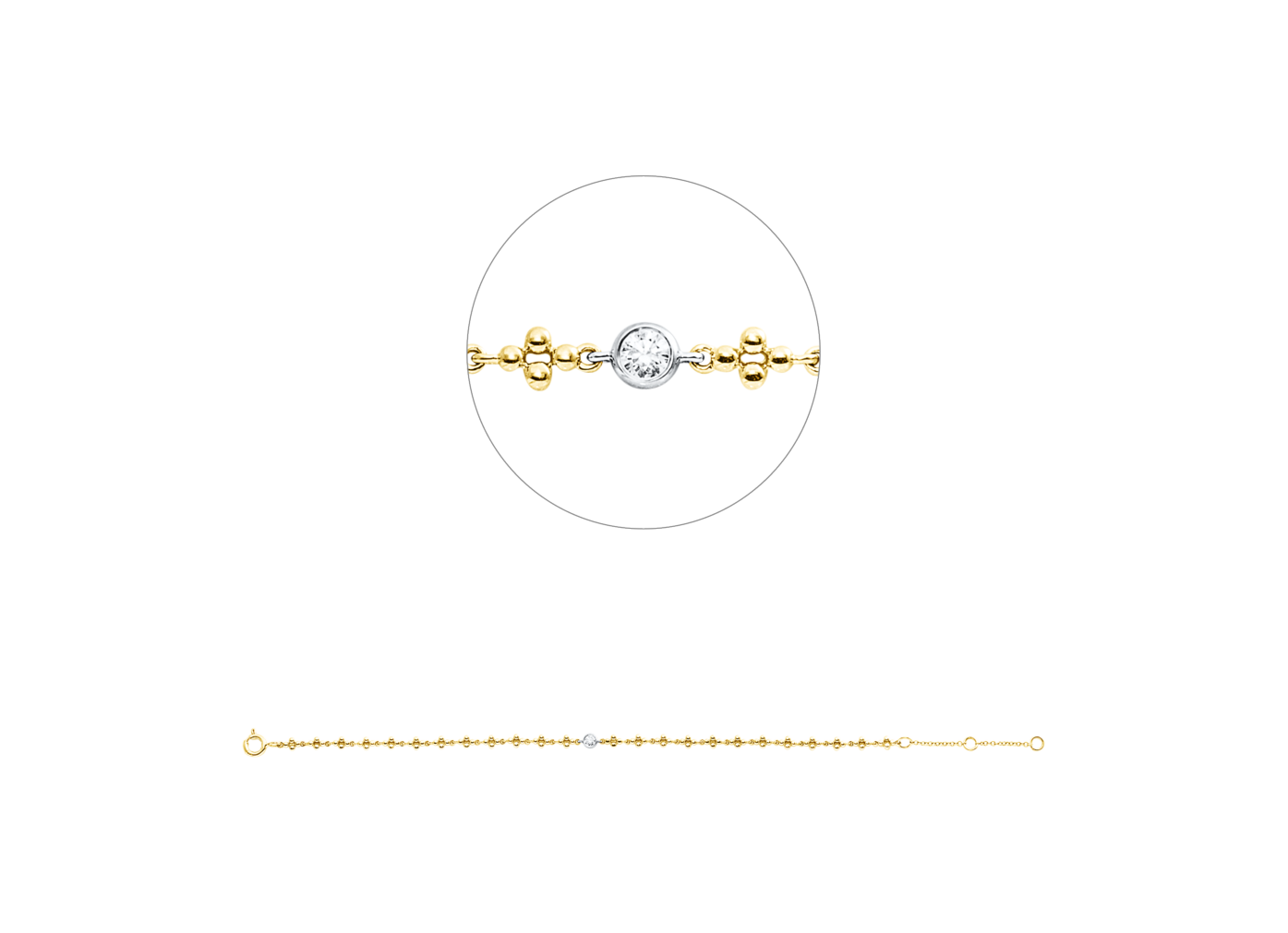 Brogle Classic Bicolor Diamantarmband Brogle Classic Bicolor Diamantarmband
