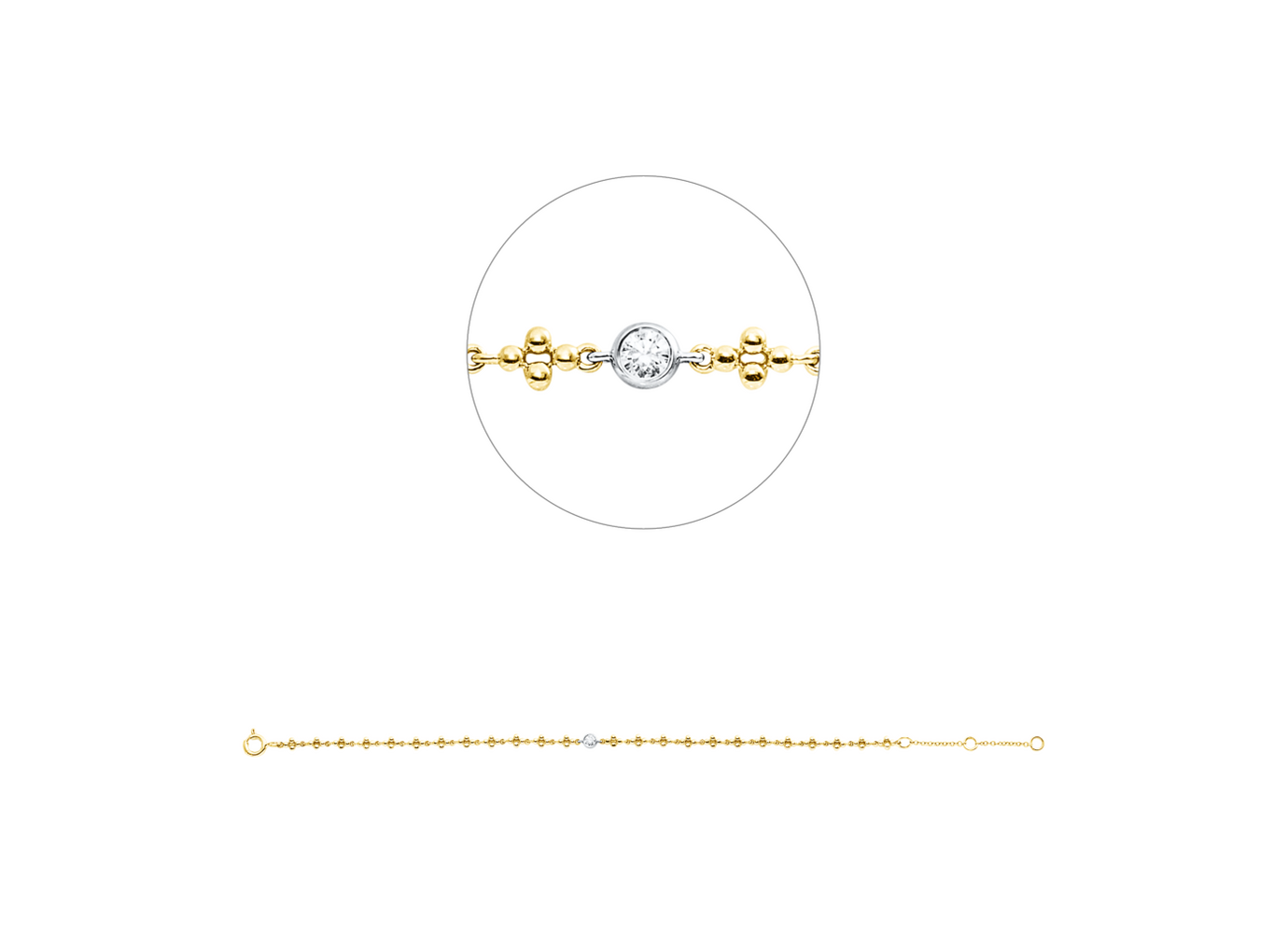 Brogle Classic Bicolor Diamantarmband Brogle Classic Bicolor Diamantarmband