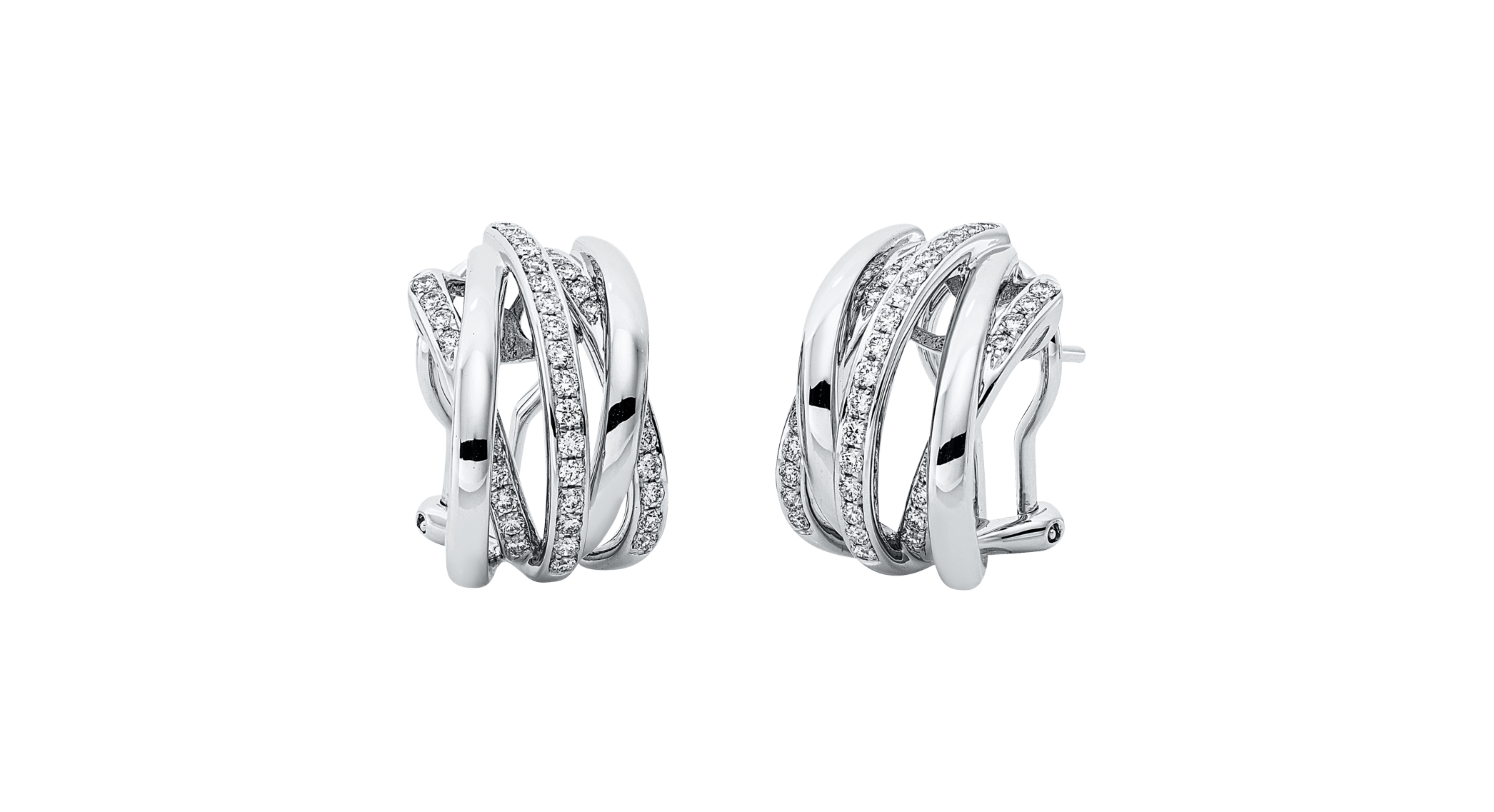 Brogle Selection diamond hoop earrings Brogle Selection diamond hoop earrings
