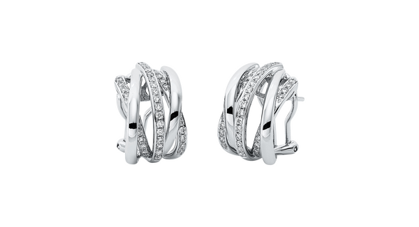 Brogle Selection diamond hoop earrings Brogle Selection diamond hoop earrings