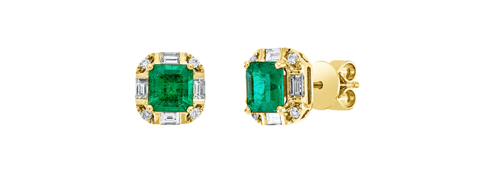 Brogle Selection emerald stud earrings