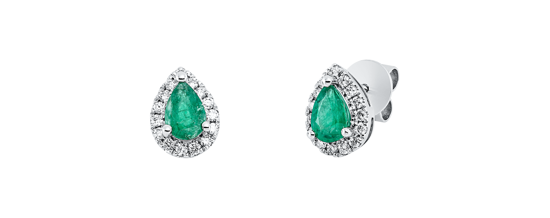 Brogle Classic emerald stud earrings
