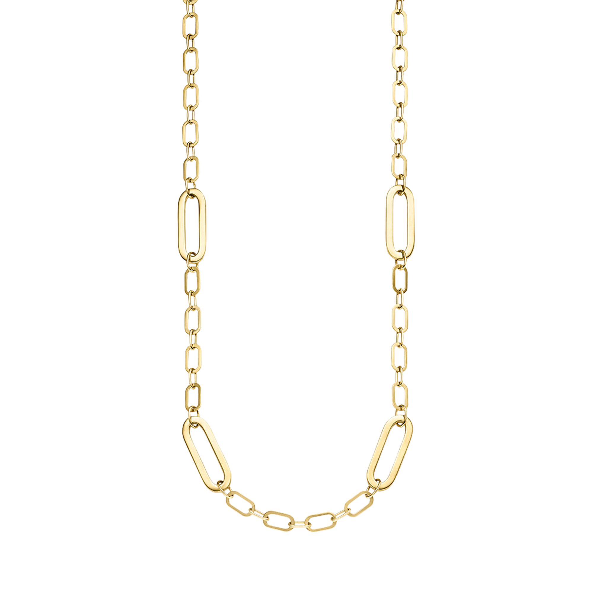 Brogle Classic Paper Clip Gold Chain 6mm Brogle Classic Paper Clip Gold Chain 6mm