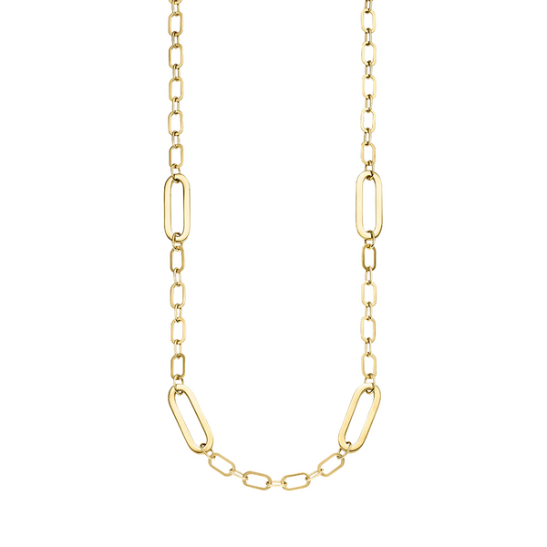 Brogle Classic Paper Clip Gold Chain 6mm Brogle Classic Paper Clip Gold Chain 6mm