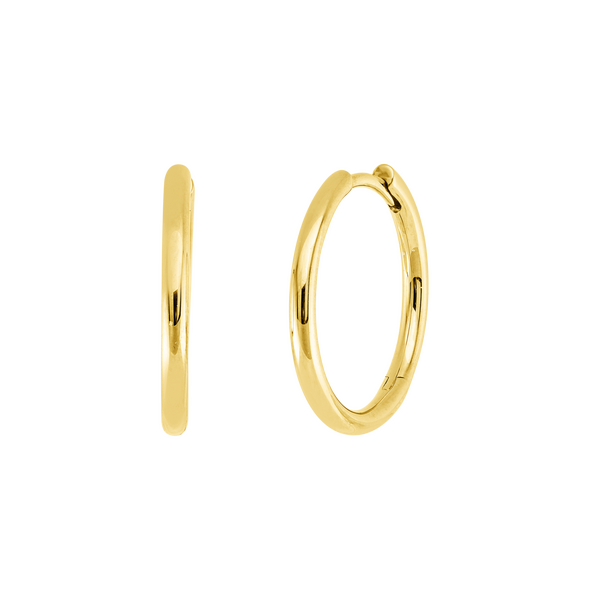 Brogle Classic gold hoop earrings