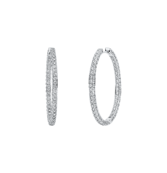 Brogle Selection diamond hoop earrings Brogle Selection diamond hoop earrings