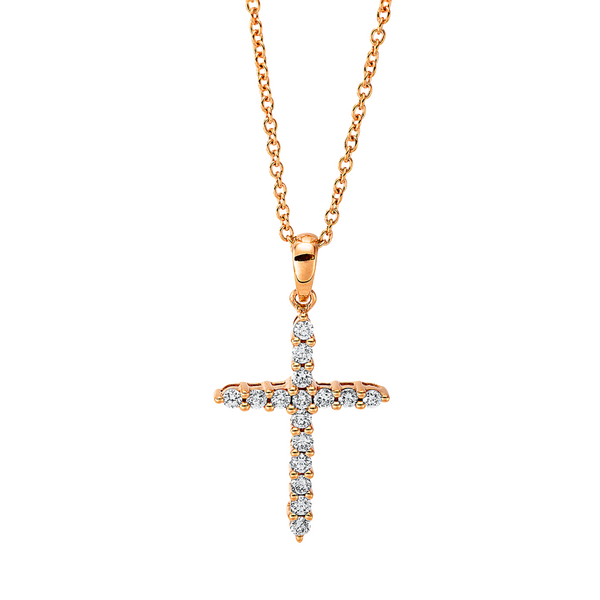Brogle Classic Kette mit Diamantkreuz