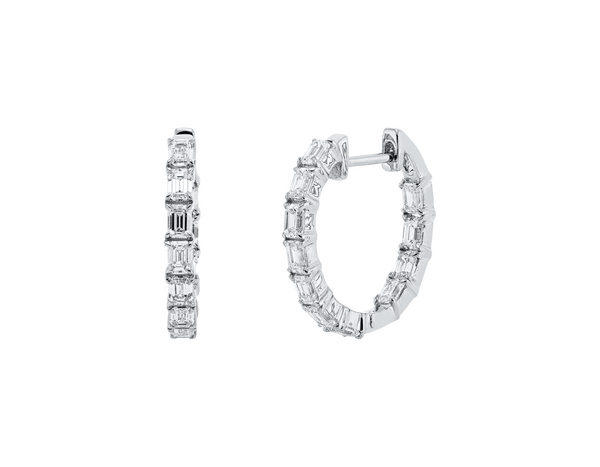 Brogle Selection diamond hoop earrings