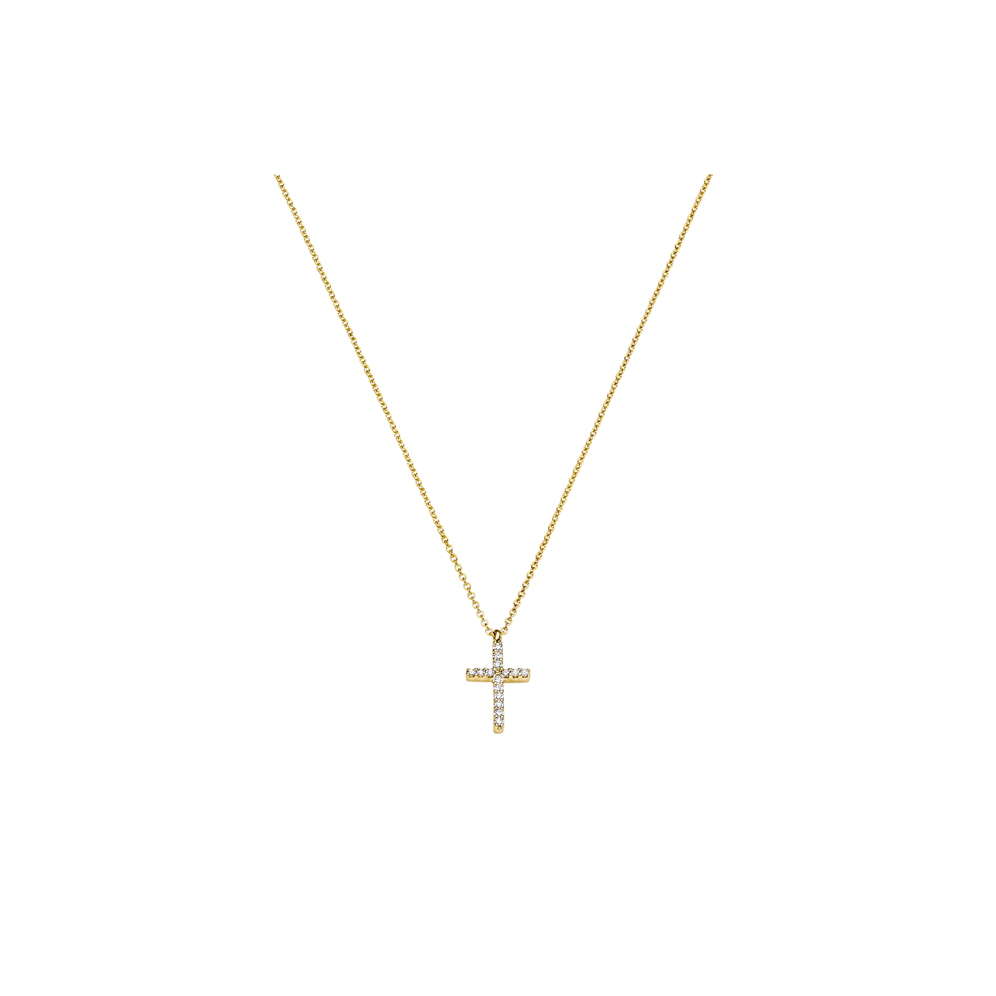 Brogle Classic Kette mit Diamantkreuz Brogle Classic Kette mit Diamantkreuz