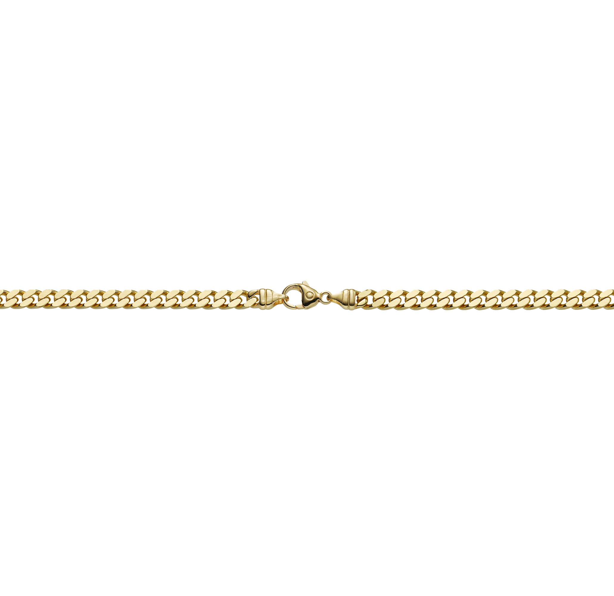 Brogle Classic curb chain bracelet 4-sided diamond cut 5mm Brogle Classic curb chain bracelet 4-sided diamond cut 5mm