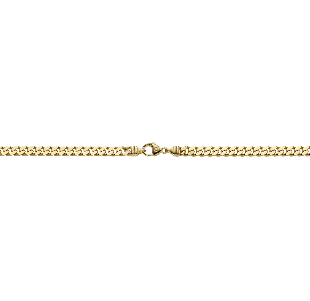 Brogle Classic curb chain bracelet 4-sided diamond cut 5mm Brogle Classic curb chain bracelet 4-sided diamond cut 5mm