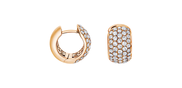 Brogle Selection diamond hoop earrings Brogle Selection diamond hoop earrings