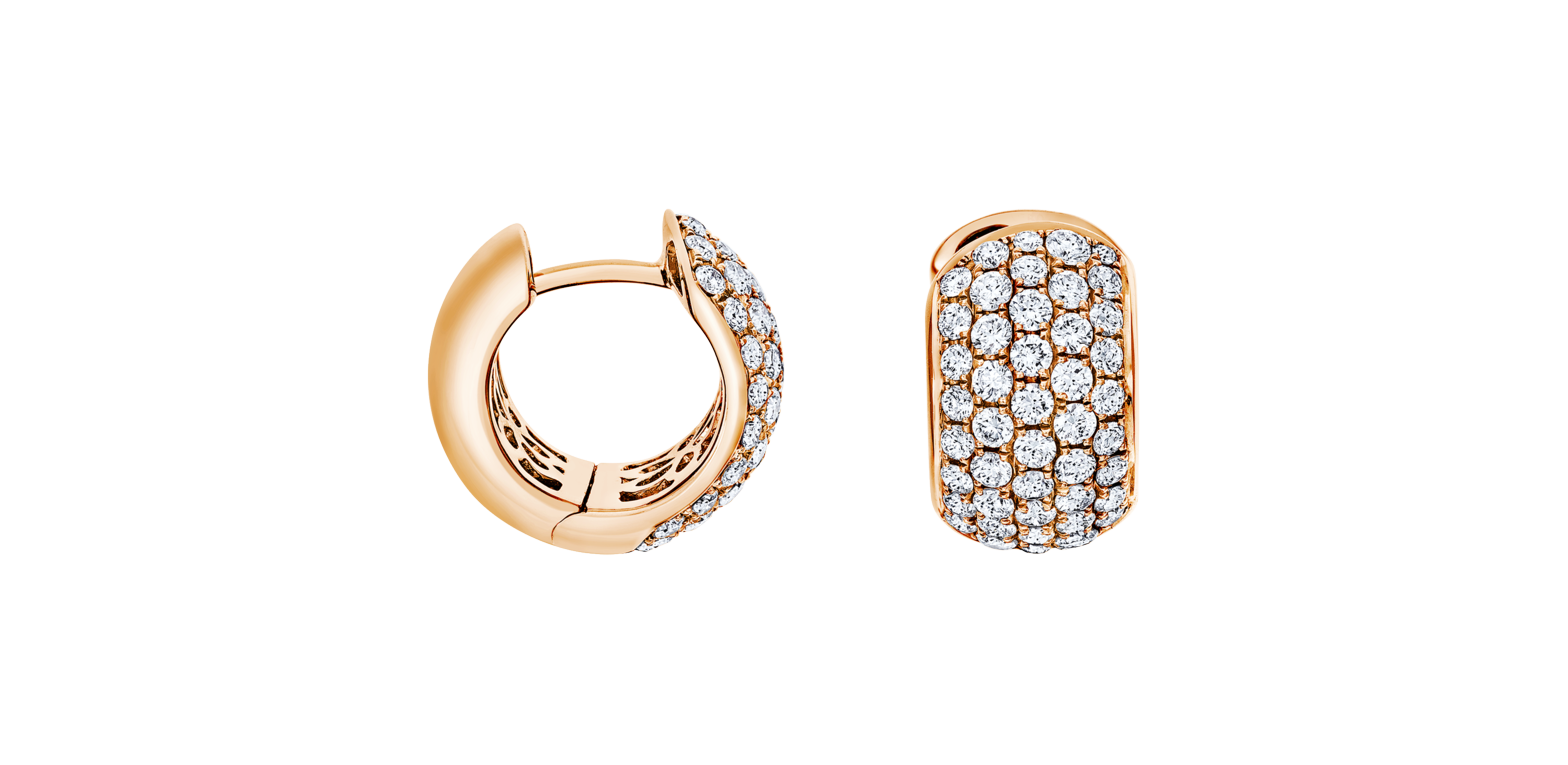 Brogle Selection diamond hoop earrings Brogle Selection diamond hoop earrings